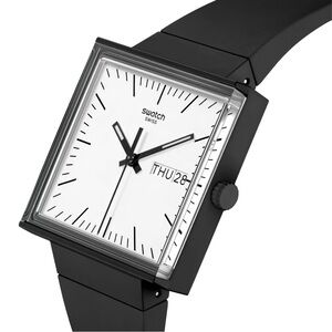 Swatch What If Square Minimalist Watch